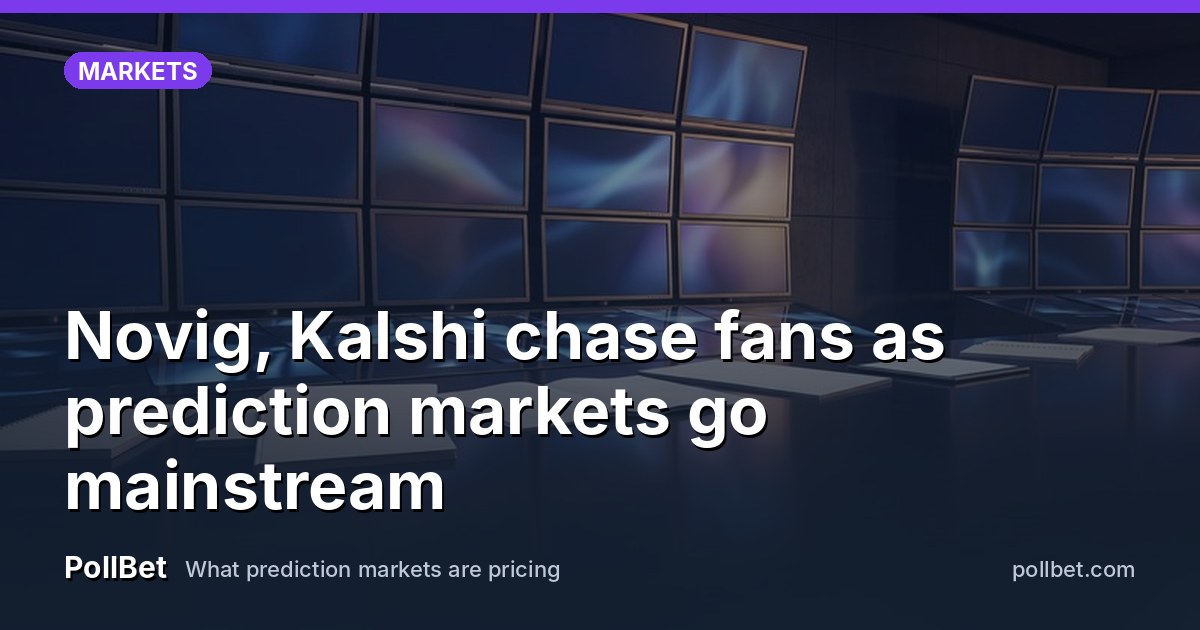 Novig, Kalshi chase fans as prediction markets go mainstream