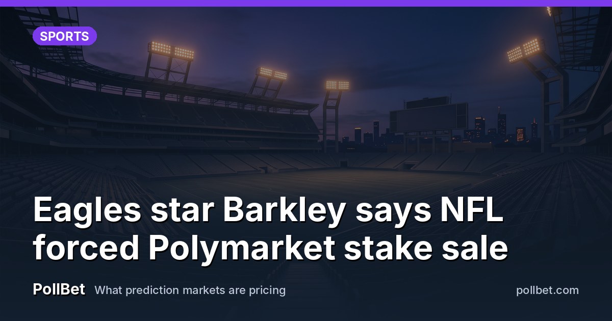 An empty American football stadium at dusk with stands in shadow & floodlights glowing.