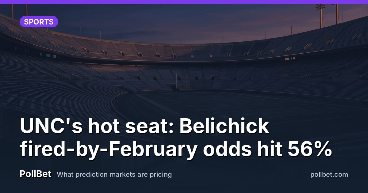 UNC's hot seat: Belichick fired-by-February odds hit 56%
