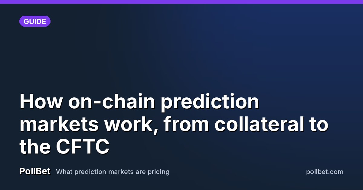 How on-chain prediction markets work, from collateral to the CFTC