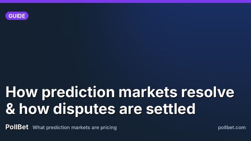 How prediction markets resolve & how disputes are settled