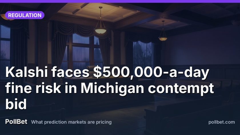 Kalshi faces $500,000-a-day fine risk in Michigan contempt bid