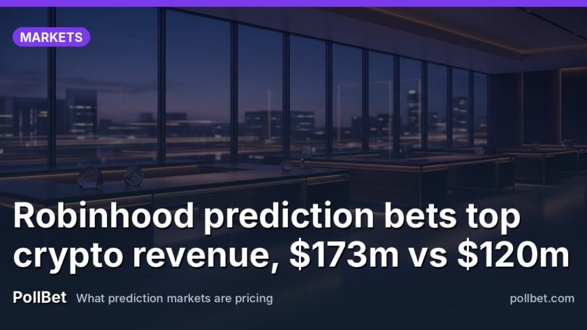 Robinhood prediction bets top crypto revenue, $173m vs $120m