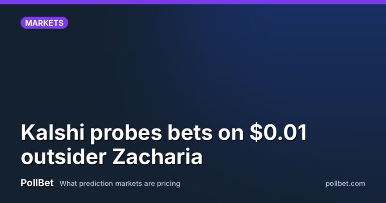 Kalshi probes bets on $0.01 outsider Zacharia